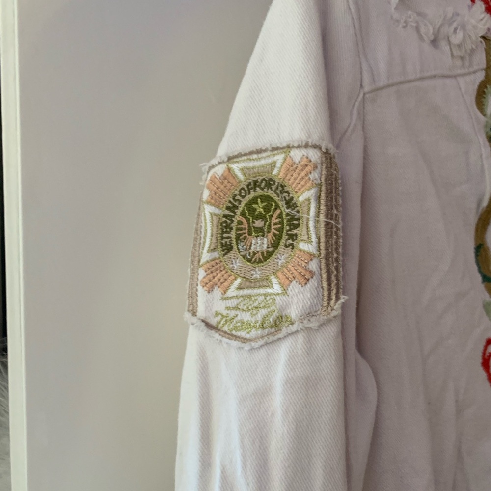 White jean jacket